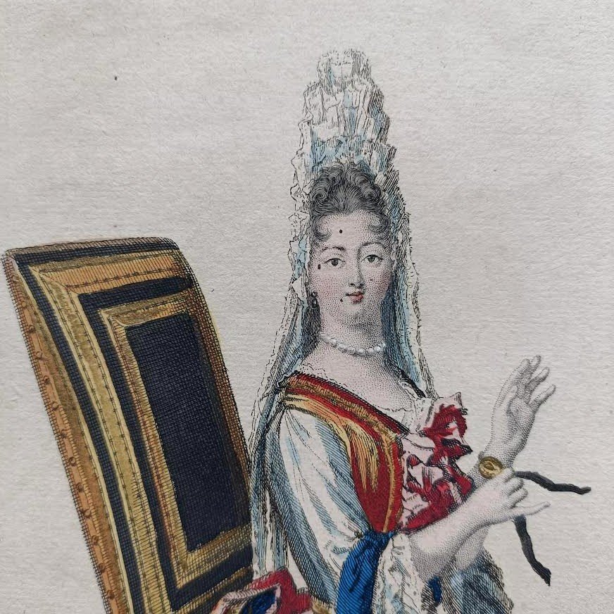 I.d.de St Jean Dame De La Plus Haute Qualité Gravure De Mode 1693-photo-2