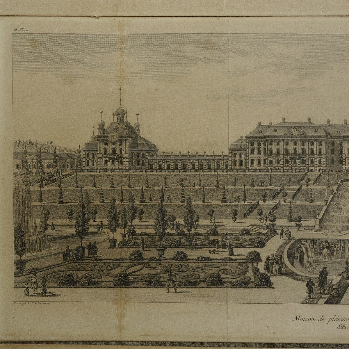 Prints By Niquet And Born "cazan-la Neva-palace De Petterhoff" 3 Prints Eighteenth Russia-photo-1