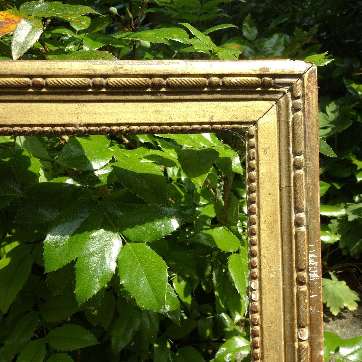 18th Century Baguette Frame Golden Wood Rebate: 53 X 41.5 Cm-photo-2