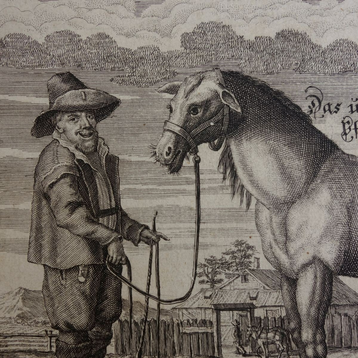 Engelhardt Et Andréas Nunzer  2 Gravures Sur Cuivre XVIIIe Chevaux-photo-2