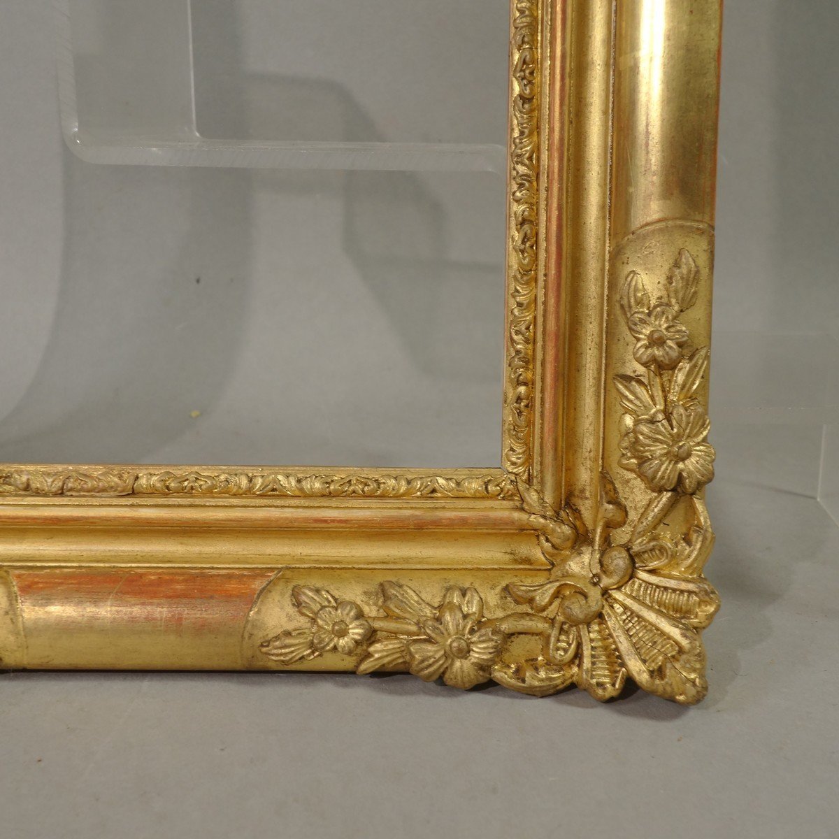 Small Golden Wood Frame Napoleon III Period Rabbet: 23 X 17.5 Cm-photo-1