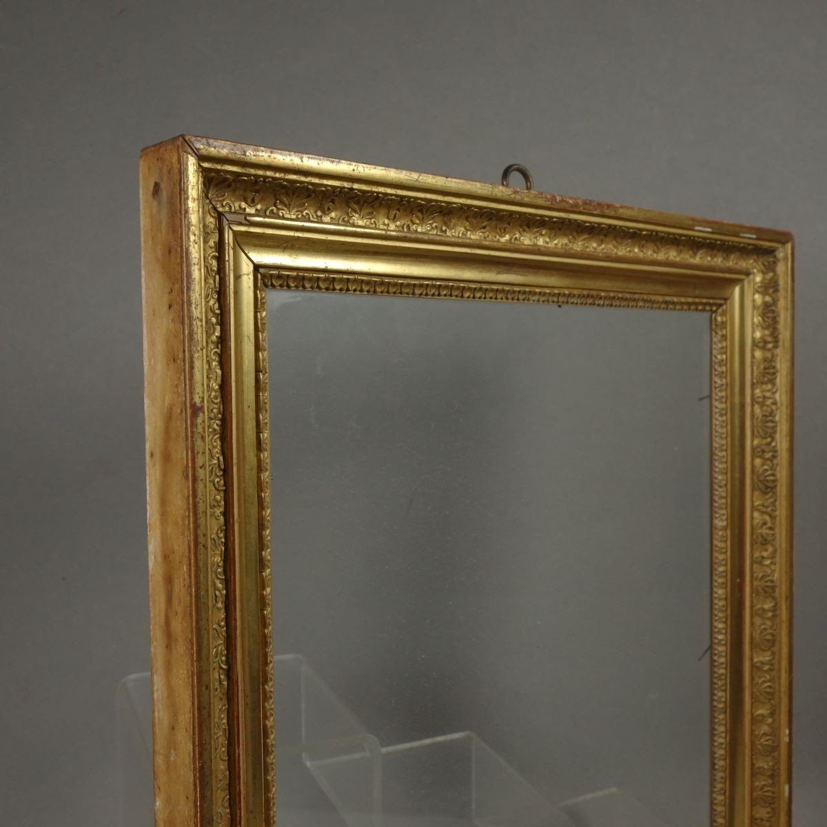 Mid 19th Century Frame Empire Style Rabbet: 26.5 X 32.5 Cm-photo-2