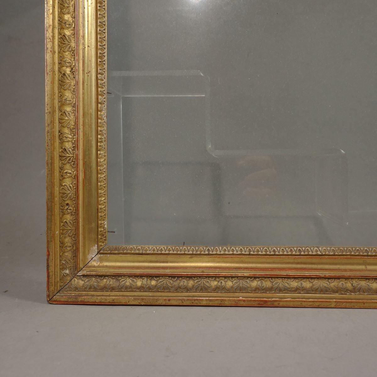 Mid 19th Century Frame Empire Style Rabbet: 26.5 X 32.5 Cm-photo-1