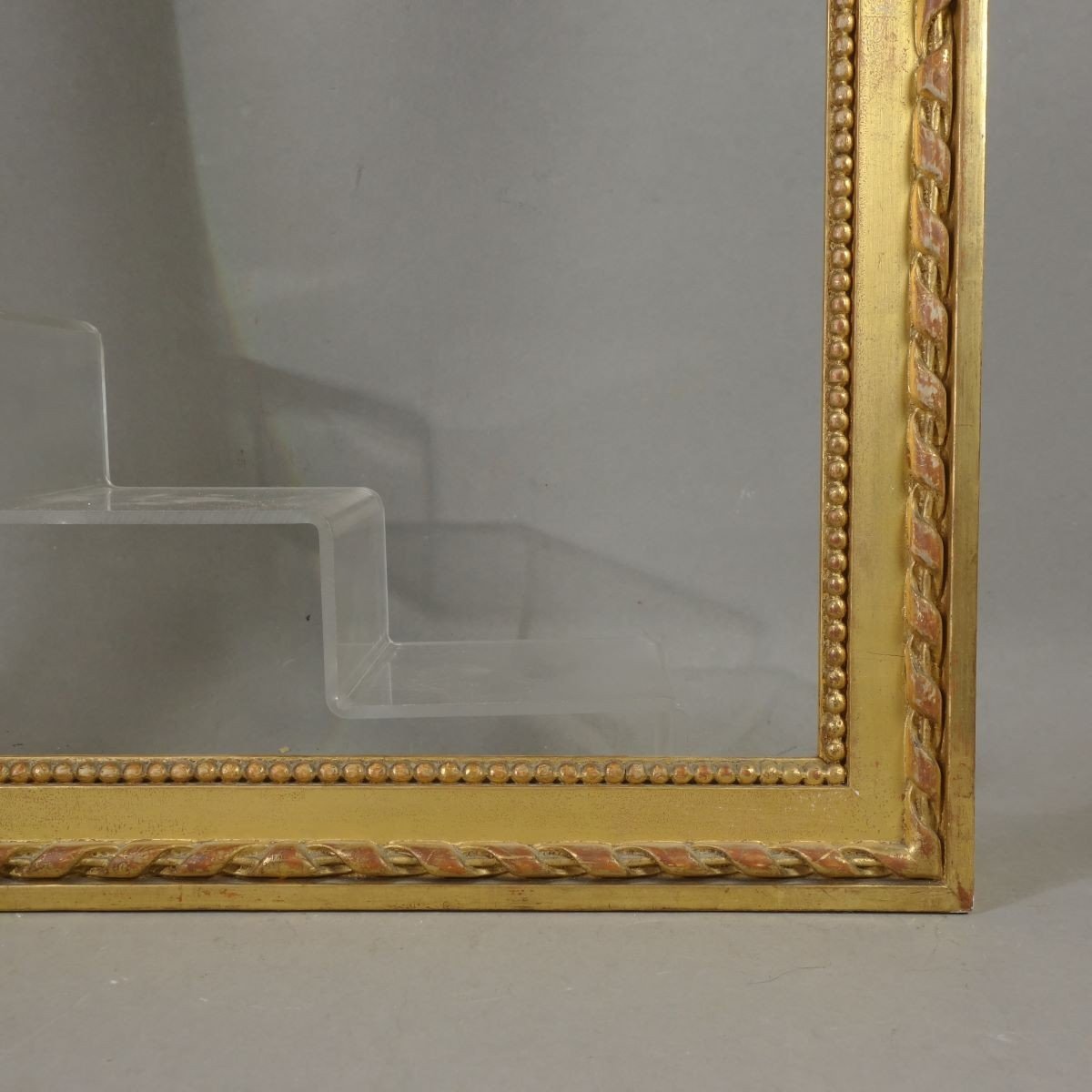 Frame First Half 19th Century Golden Leaf Gold Ribbon And Row Of Pearls Louis XVI Style-photo-2