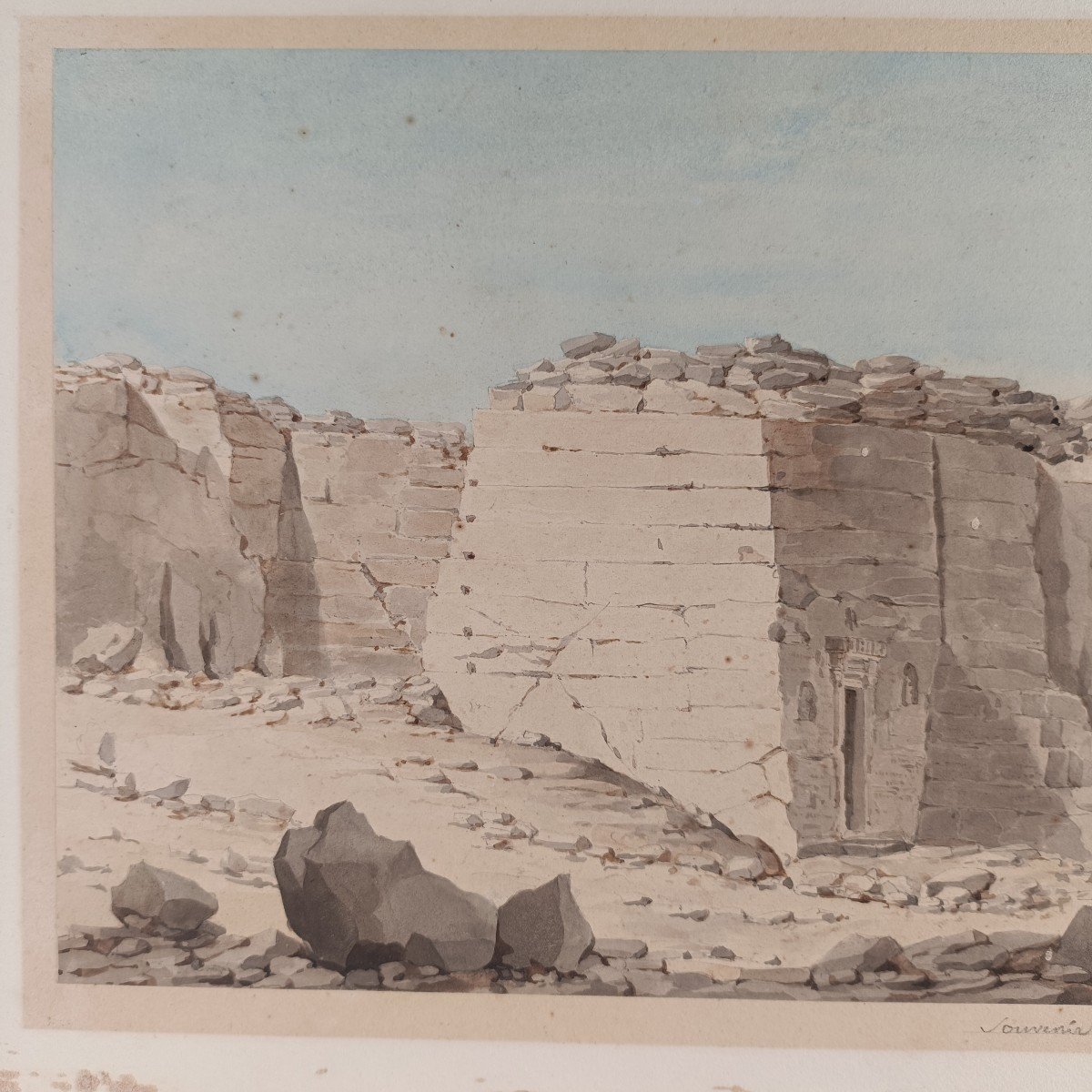 Franz Christian  GAU (1790-1853) Carrière De Gartas Kertassi Nubie 1819  fouilles Archéologie Égypte-photo-2