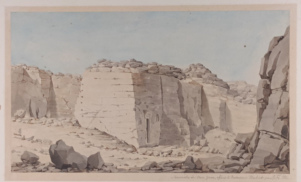 Franz Christian  GAU (1790-1853) Carrière De Gartas Kertassi Nubie 1819  fouilles Archéologie Égypte