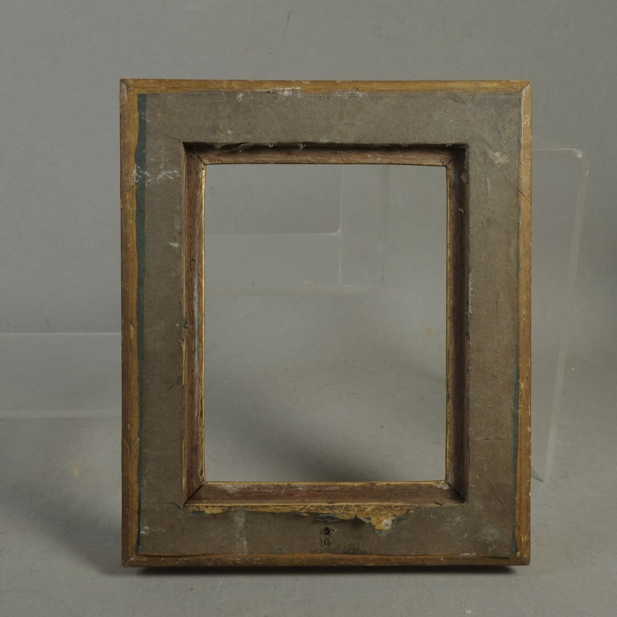 Small Golden Stucco Frame Napoleon III Period Leaf: 11.5 X 14.5 Cm-photo-3