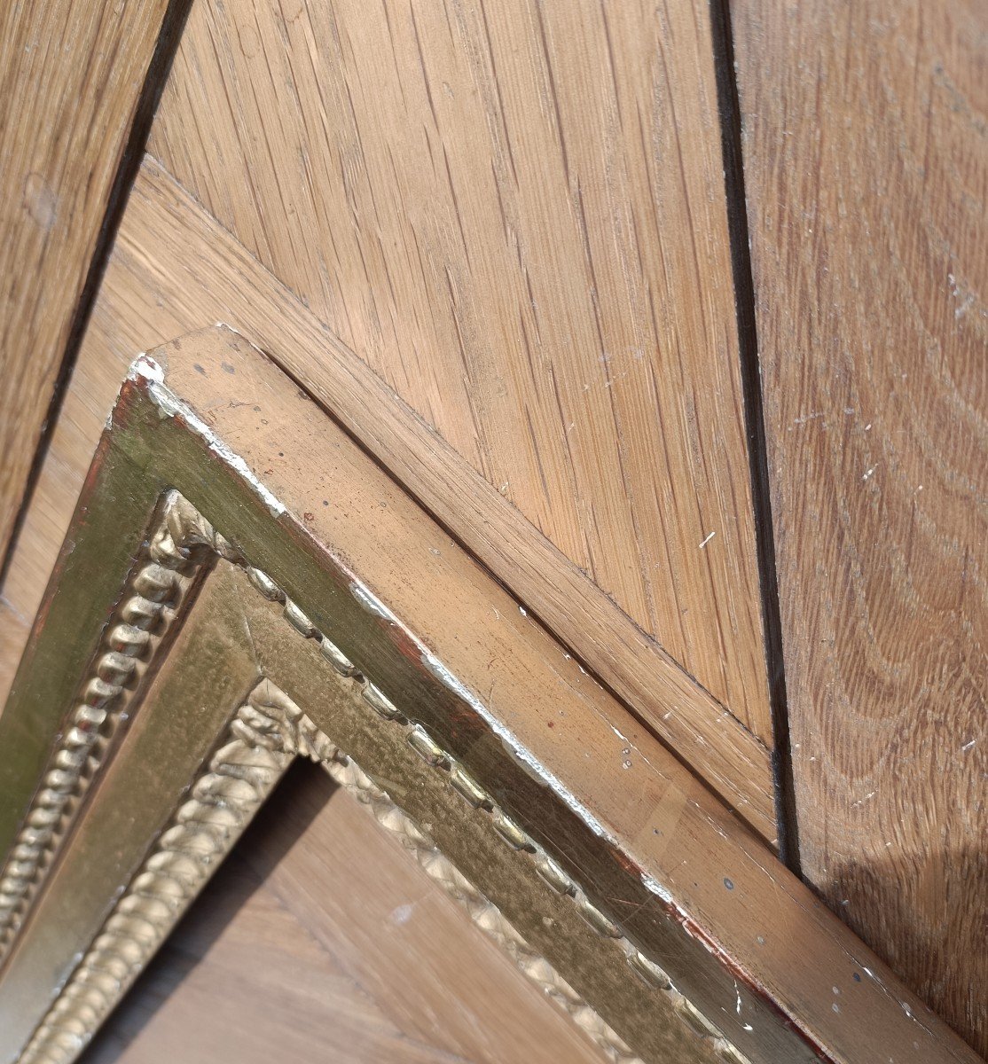 20th Century Gilt Carved Wood Frame Louis XVI Style-photo-4