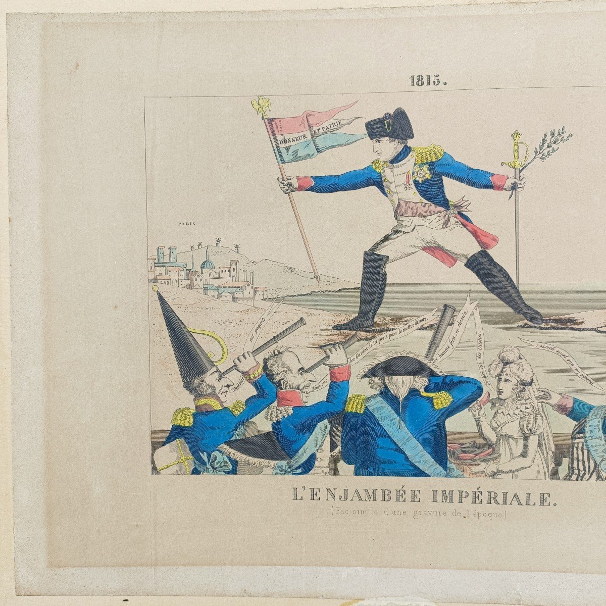 Enjambée Impériale 1815 Fac Dimile d'Une Gravure De l'époque Fleury Del Napoléon -photo-2