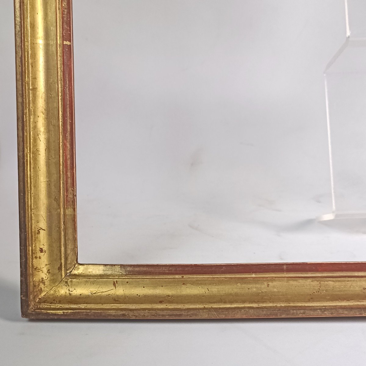 Baguette Frame Late 18th Century Golden Wood Rabbet: 30.5 X 37.5 Cm-photo-4