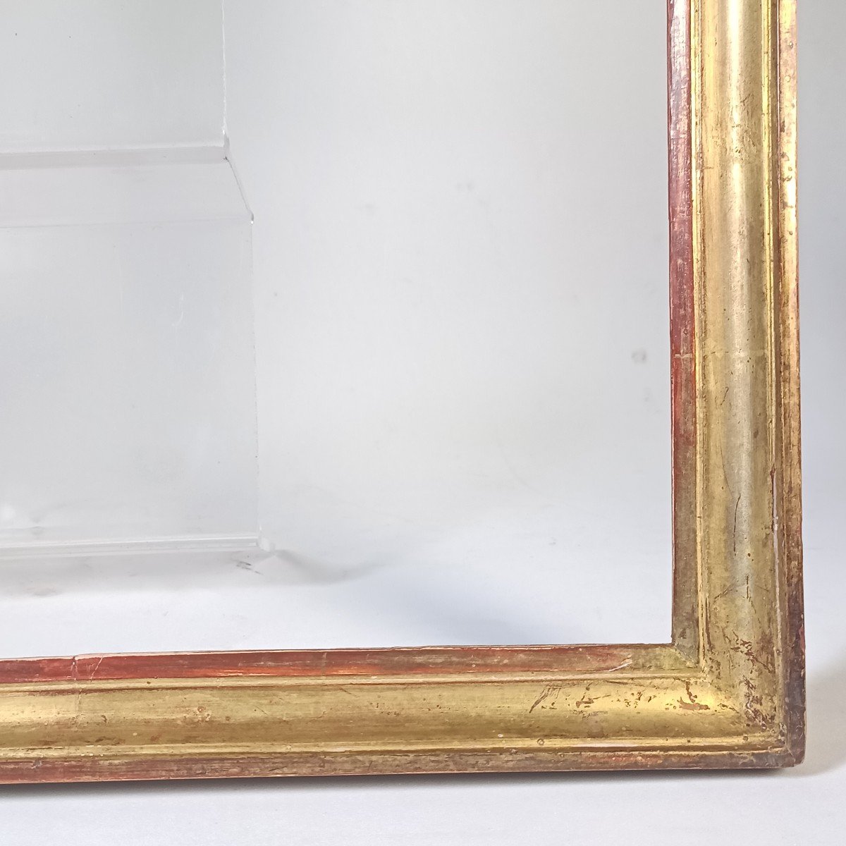 Baguette Frame Late 18th Century Golden Wood Rabbet: 30.5 X 37.5 Cm-photo-1