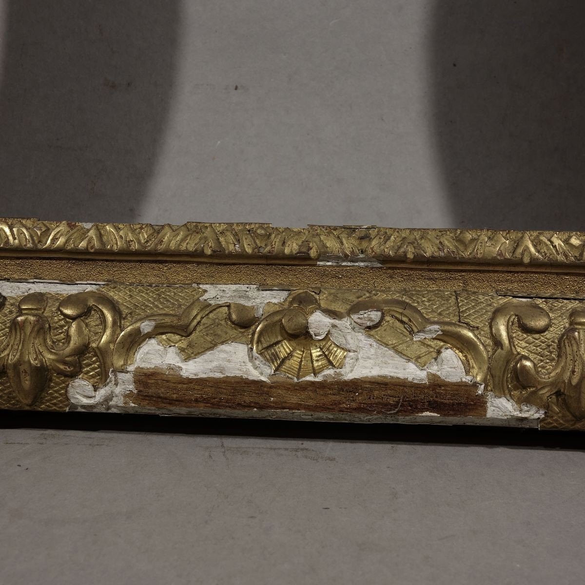 Berain Frame 18th Louis XIV Golden Wood Rabbet: 45 X 35 Cm-photo-4