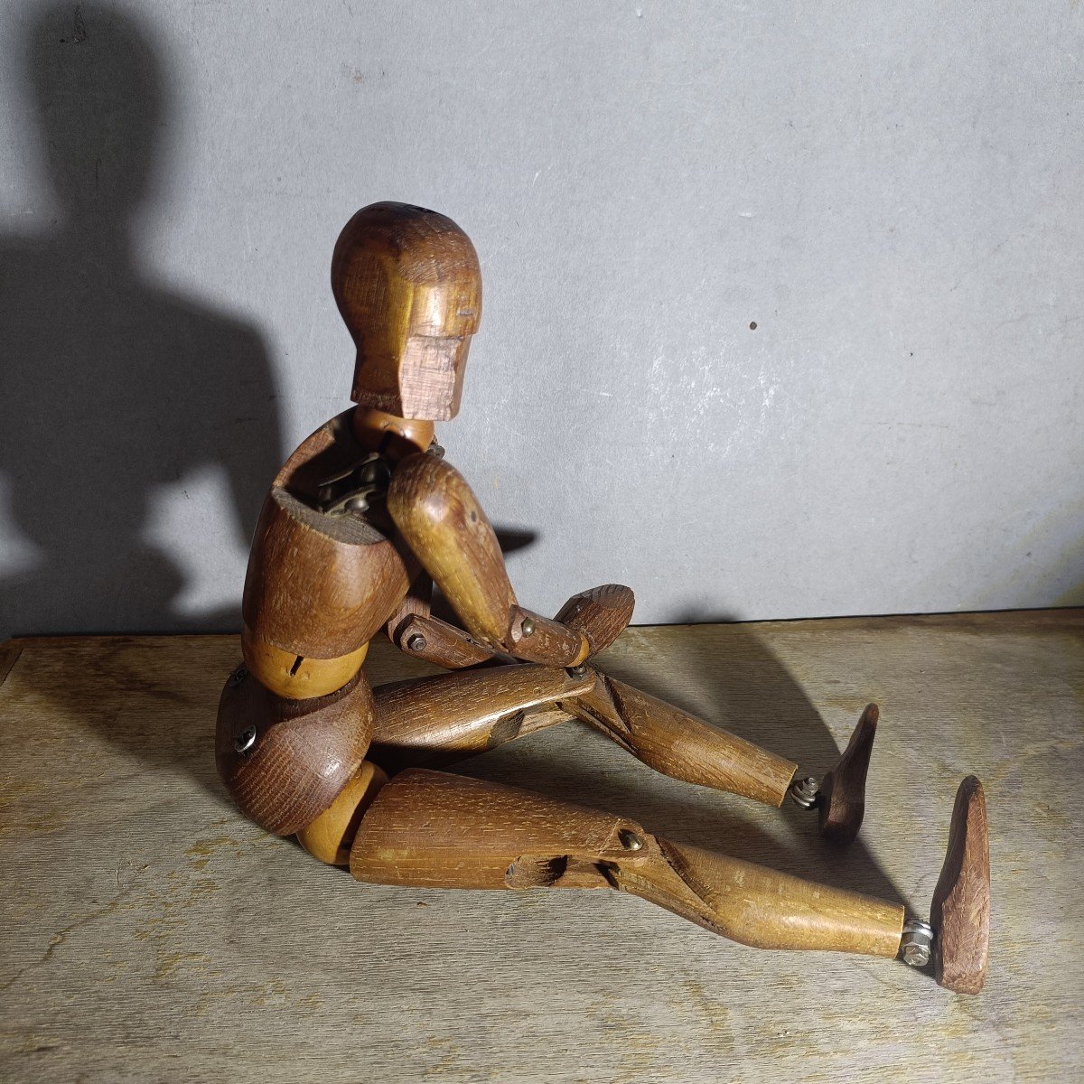 Painter's Mannequin 20th Century Carved Wood Oak And Boxwood 35 Cm-photo-6