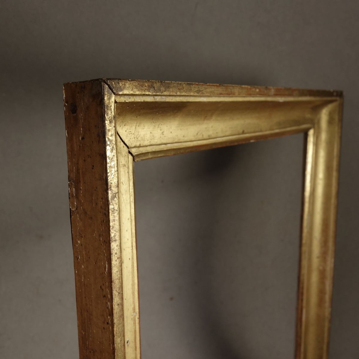 19th Century Gilded Wood Frame Rebate: 30.5 X 25 Cm-photo-2