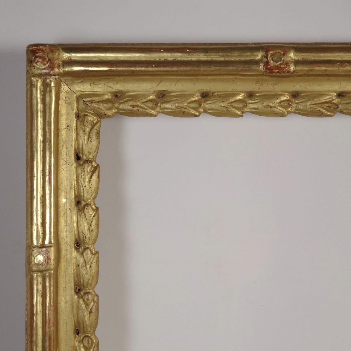 18th Century Gilded Wood Frame Rebate: 35 X 44.5 Cm-photo-2