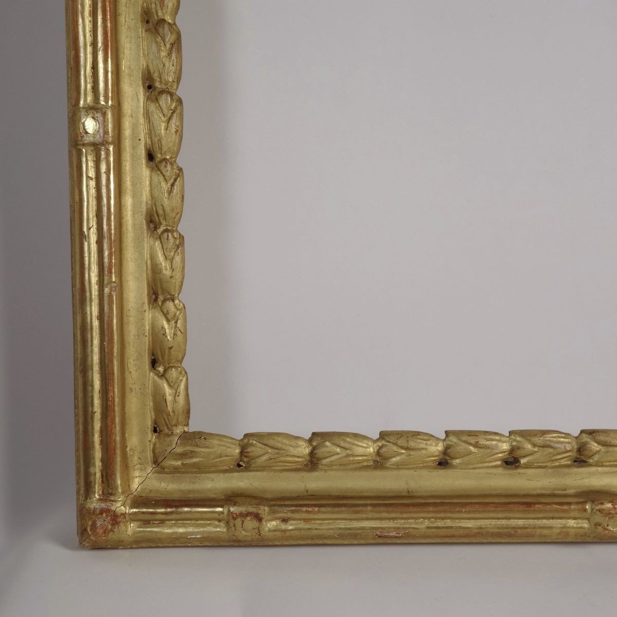 18th Century Gilded Wood Frame Rebate: 35 X 44.5 Cm-photo-4