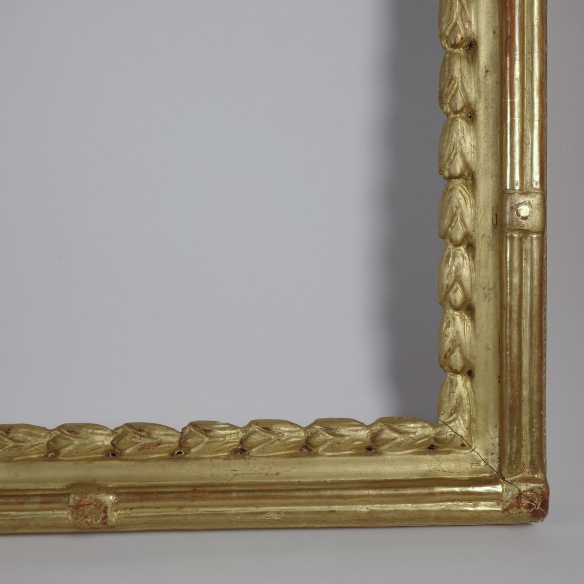 18th Century Gilded Wood Frame Rebate: 35 X 44.5 Cm-photo-1