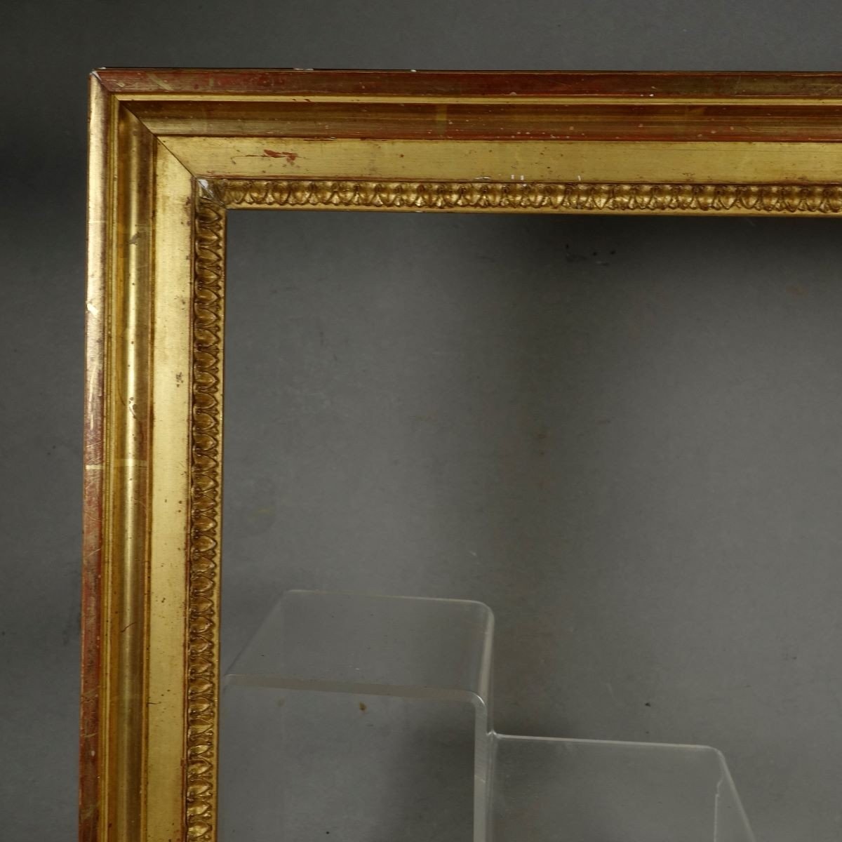 Gilded Wood Frame, Late 19th Century, Rebate: 30 X 45 Cm-photo-2