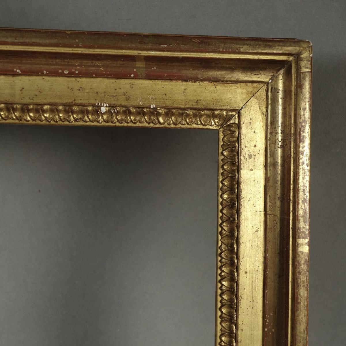 Gilded Wood Frame, Late 19th Century, Rebate: 30 X 45 Cm-photo-3