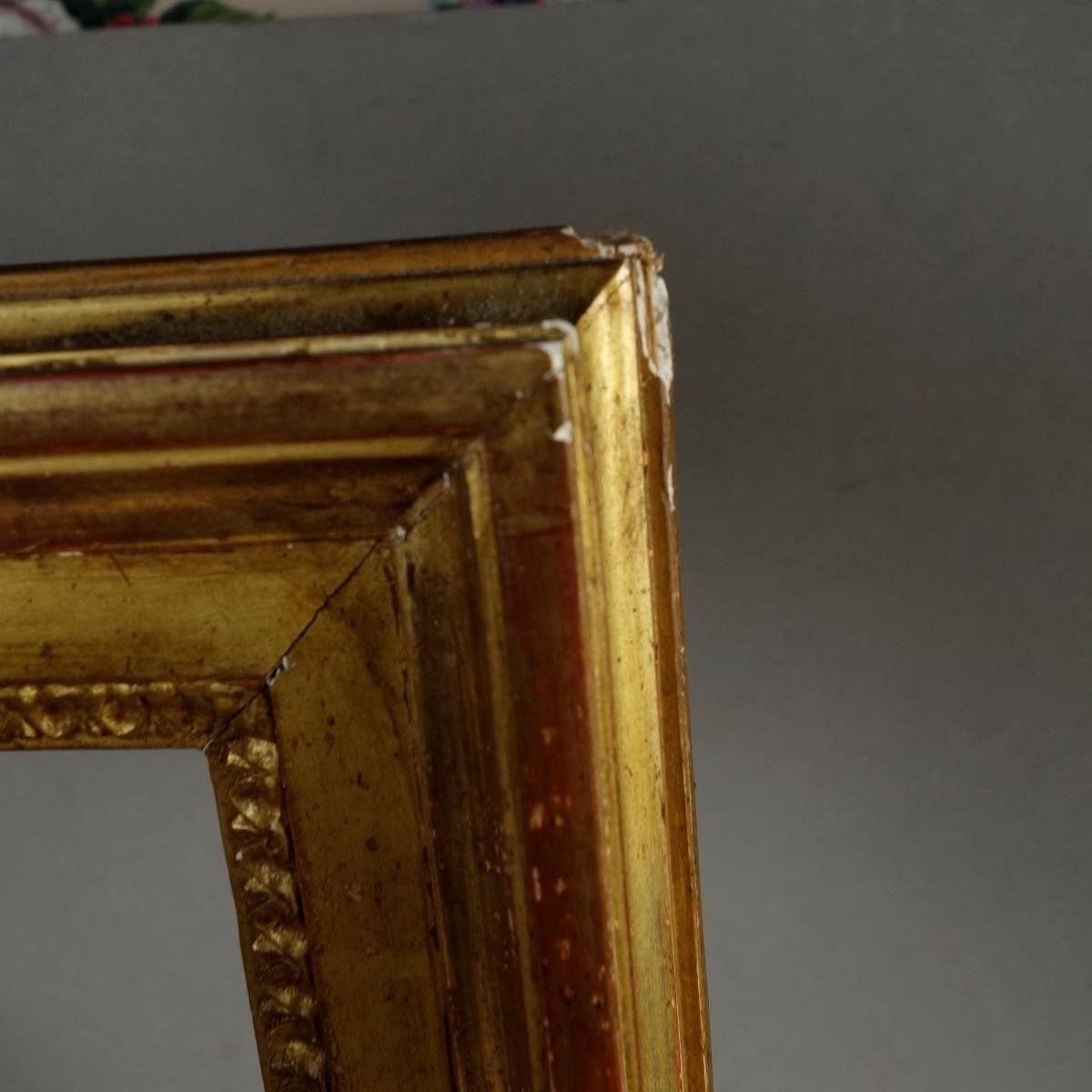 Gilded Wood Frame, Late 19th Century, Rebate: 30 X 45 Cm-photo-3