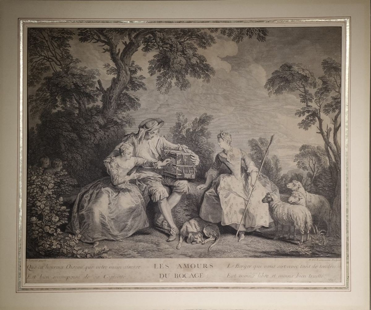 The Loves Of The Bocage, Nicolas De Larmessin (iii) 18th Century Print 