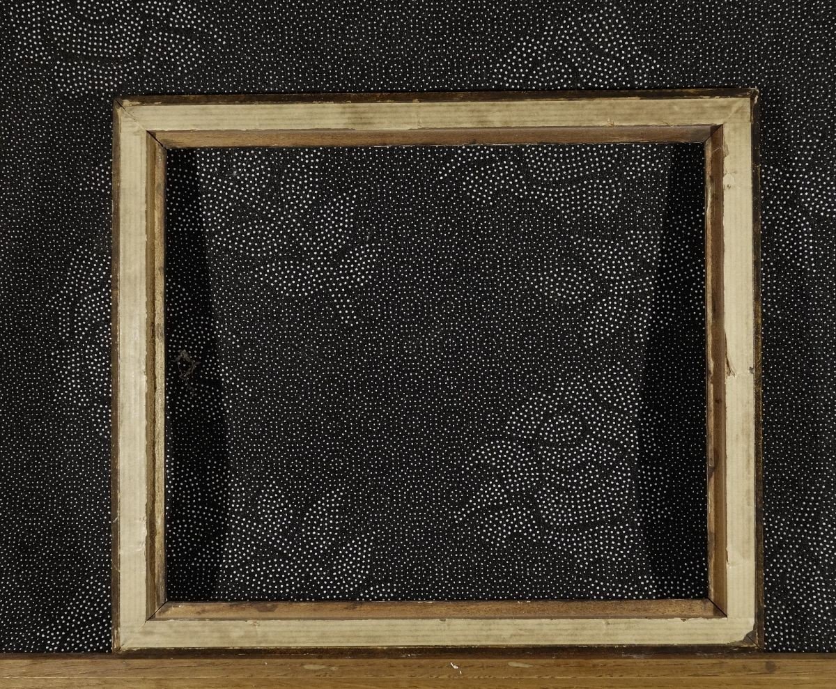 Small Frame Early 19th Century Wood Stucco Gilded Rebate: -photo-1