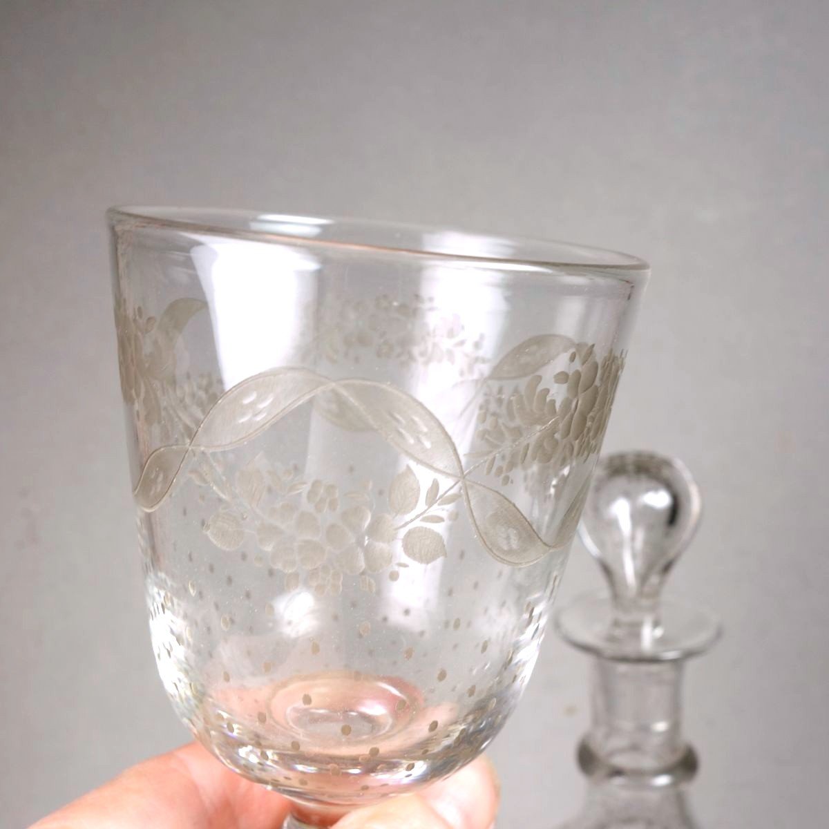 Baccarat 19th Century Engraved Crystal Night Service-photo-2