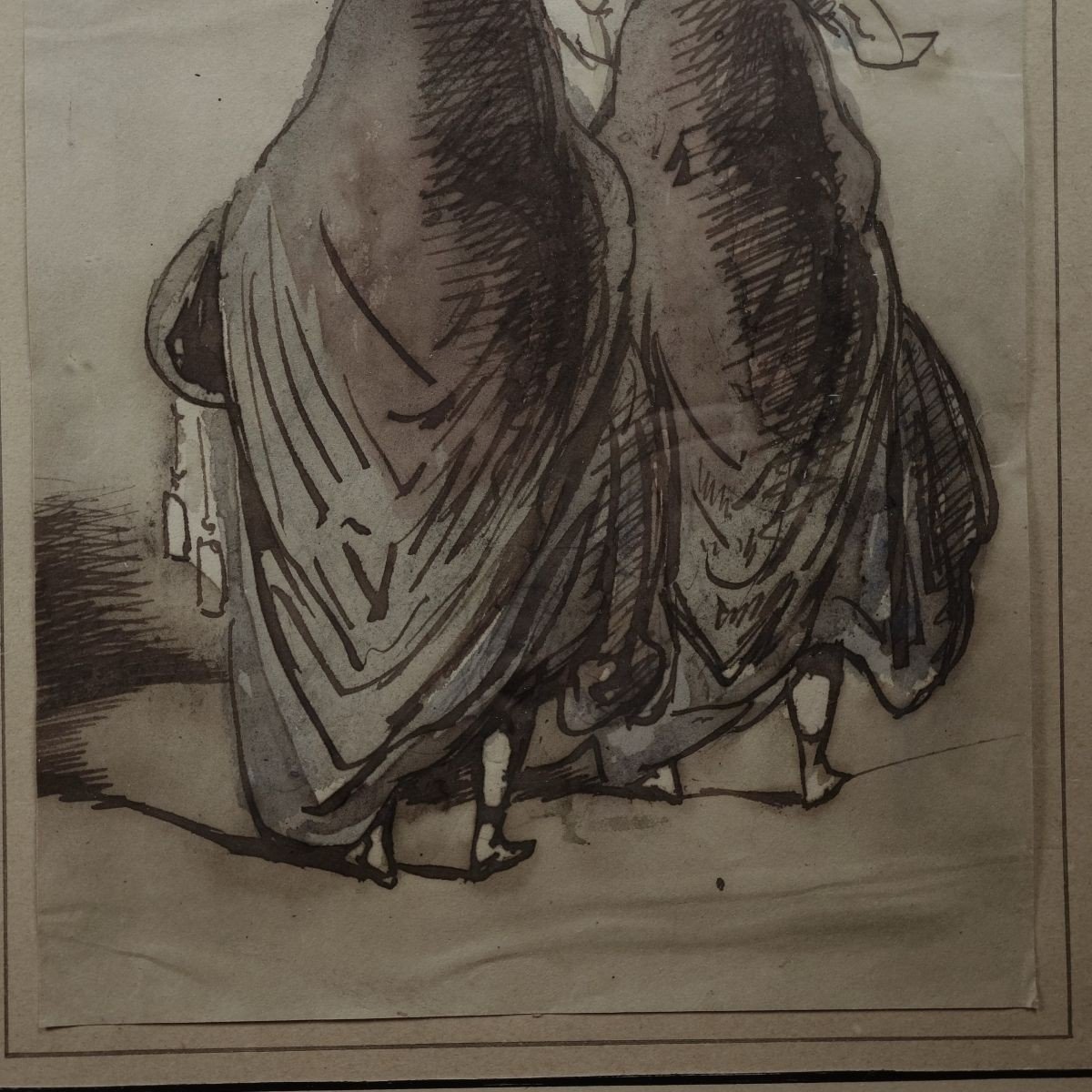 Constantin Guys Two Women From Behind Wash 19th Century-photo-4