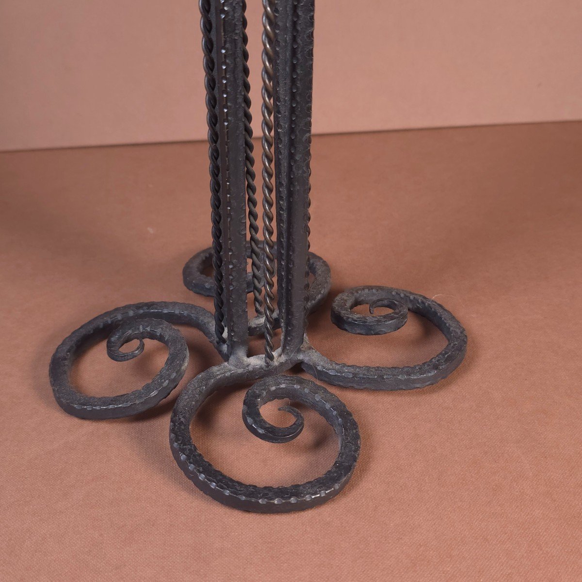 Art-deco Wrought Iron Lamp Base-photo-3