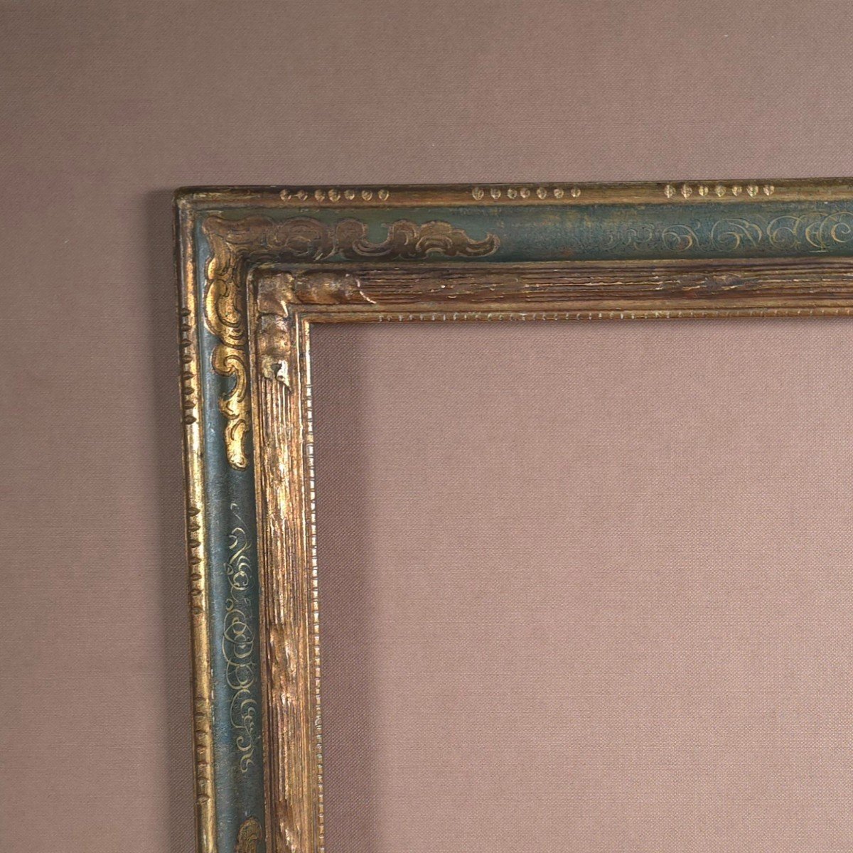 Circa 1920 Frame Rebate Style Molding: 23 X 33.5 Cm-photo-2