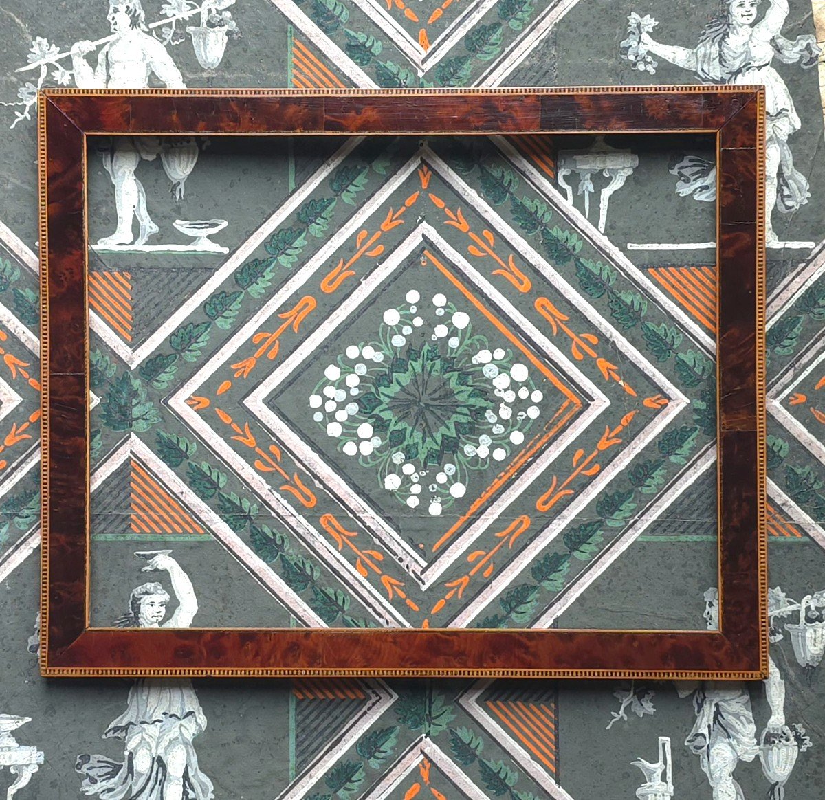 Small 1920 Marquetry Frame: 23.5 X 29.5 Cm