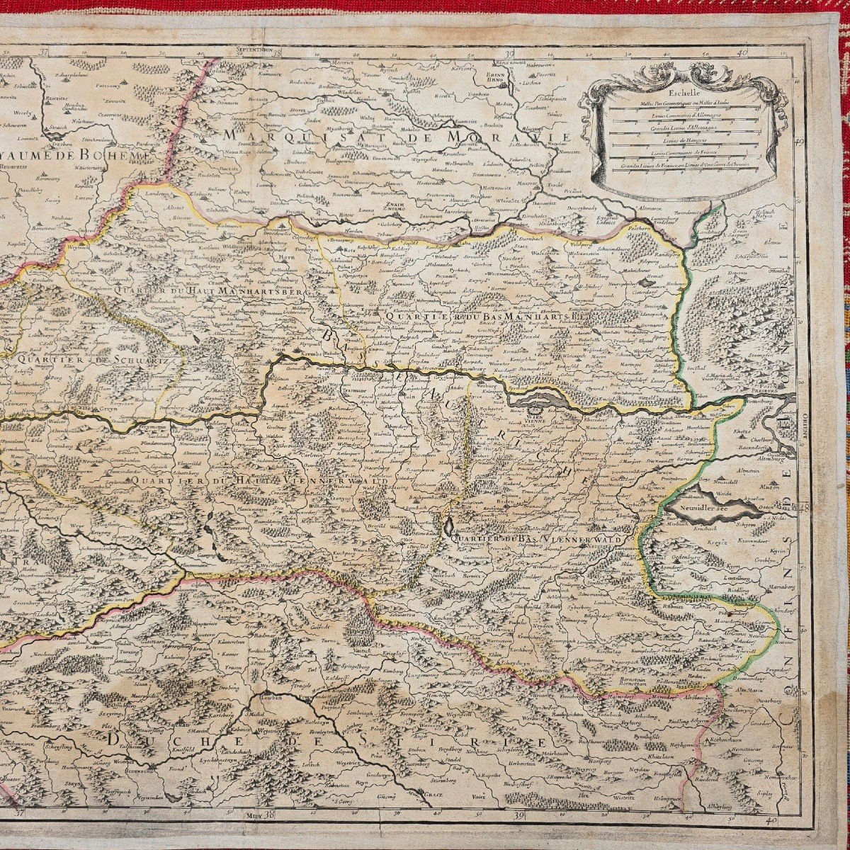 Carte Géographie Sanson chez Jaillot 1704 Archiduche d’Autriche -photo-4