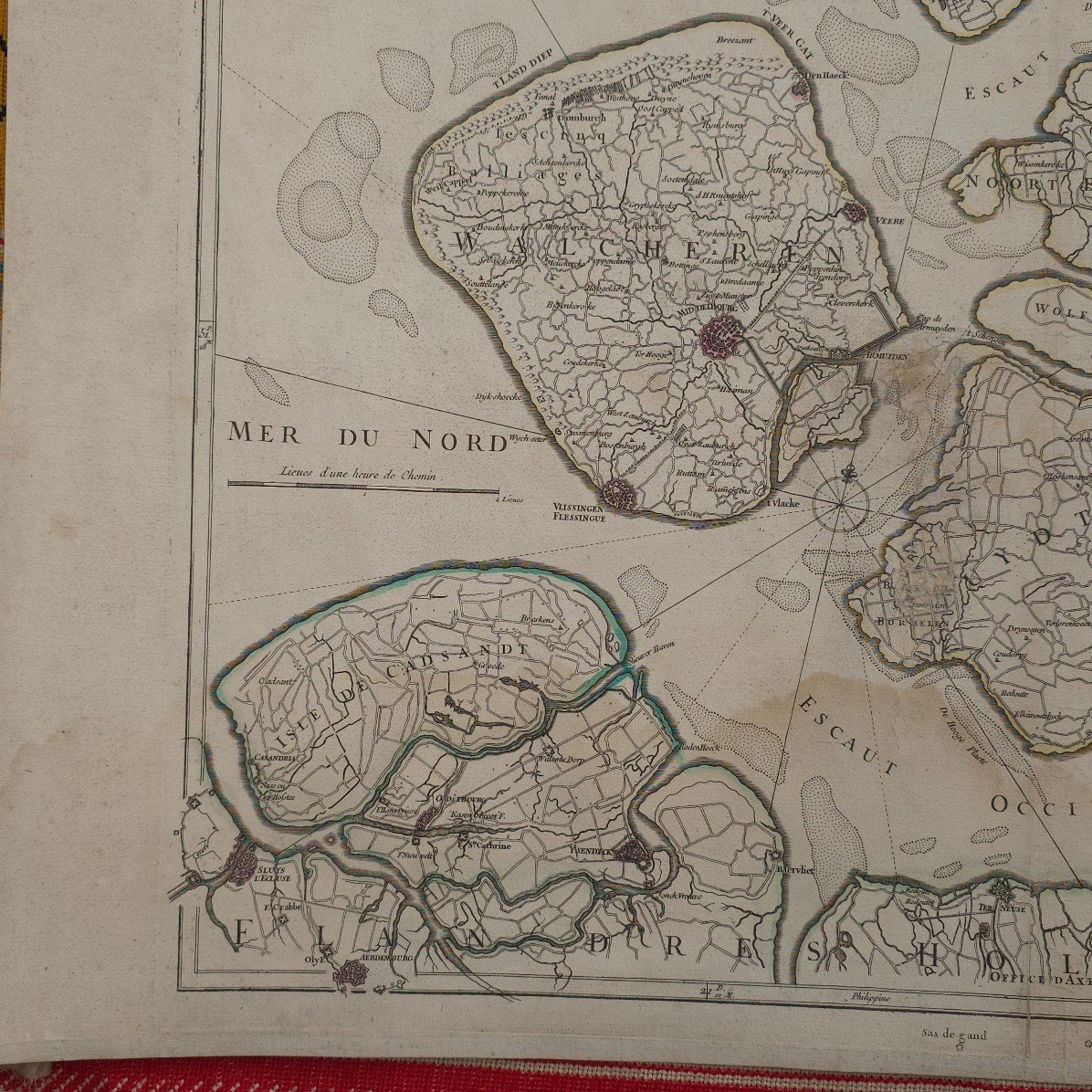 Carte Géographie La Zélande  1747 Par Ste Le Rouge Paris-photo-4