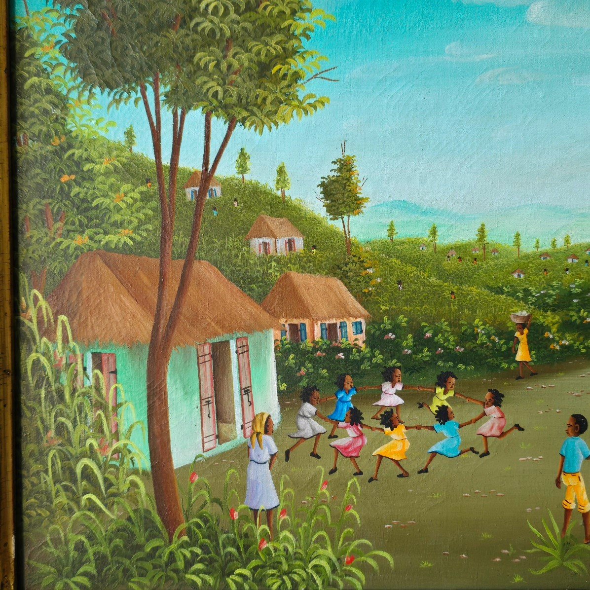 Weedly Saint Croix Cap Haitien Village Street Naive Art -photo-3