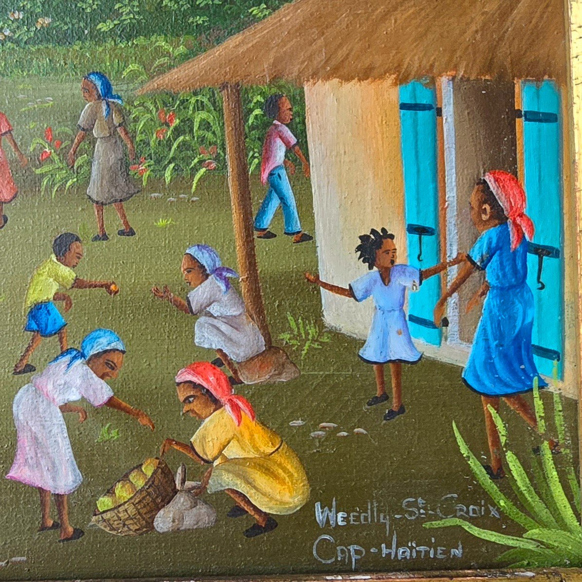 Weedly Saint Croix Cap Haitien Village Street Naive Art -photo-4