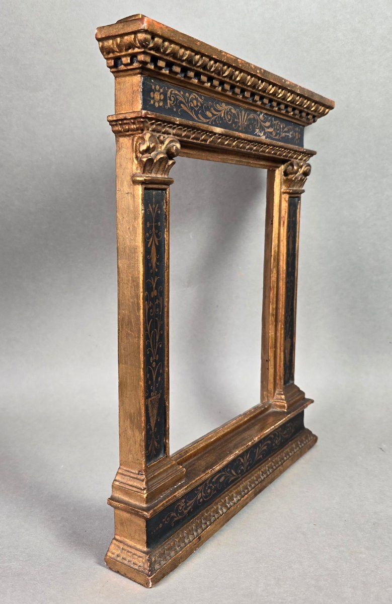 Renaissance Style Frame Tabernacle Mid 20th Century Rebate: 23.5 X 18 Cm-photo-3