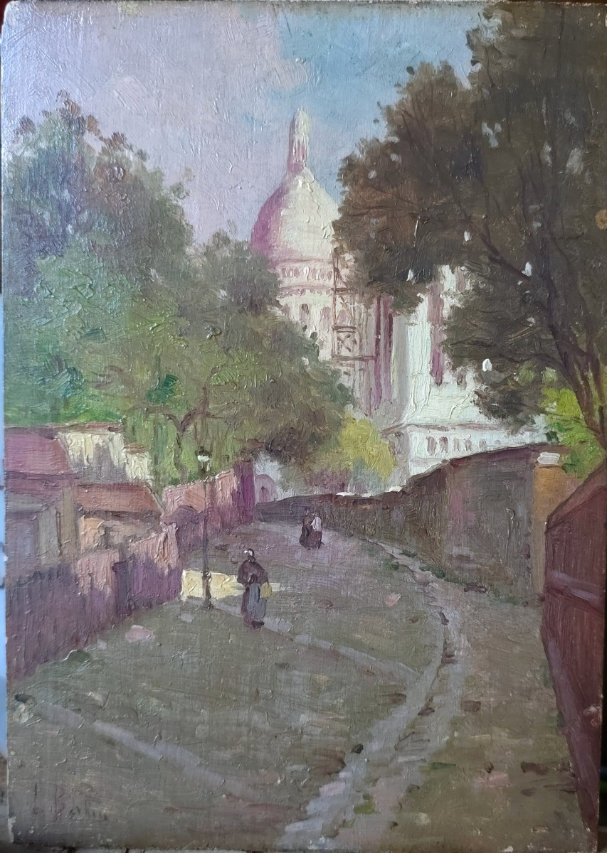 Louis Battin 19th-20th Century Rue De Montmartre Paris