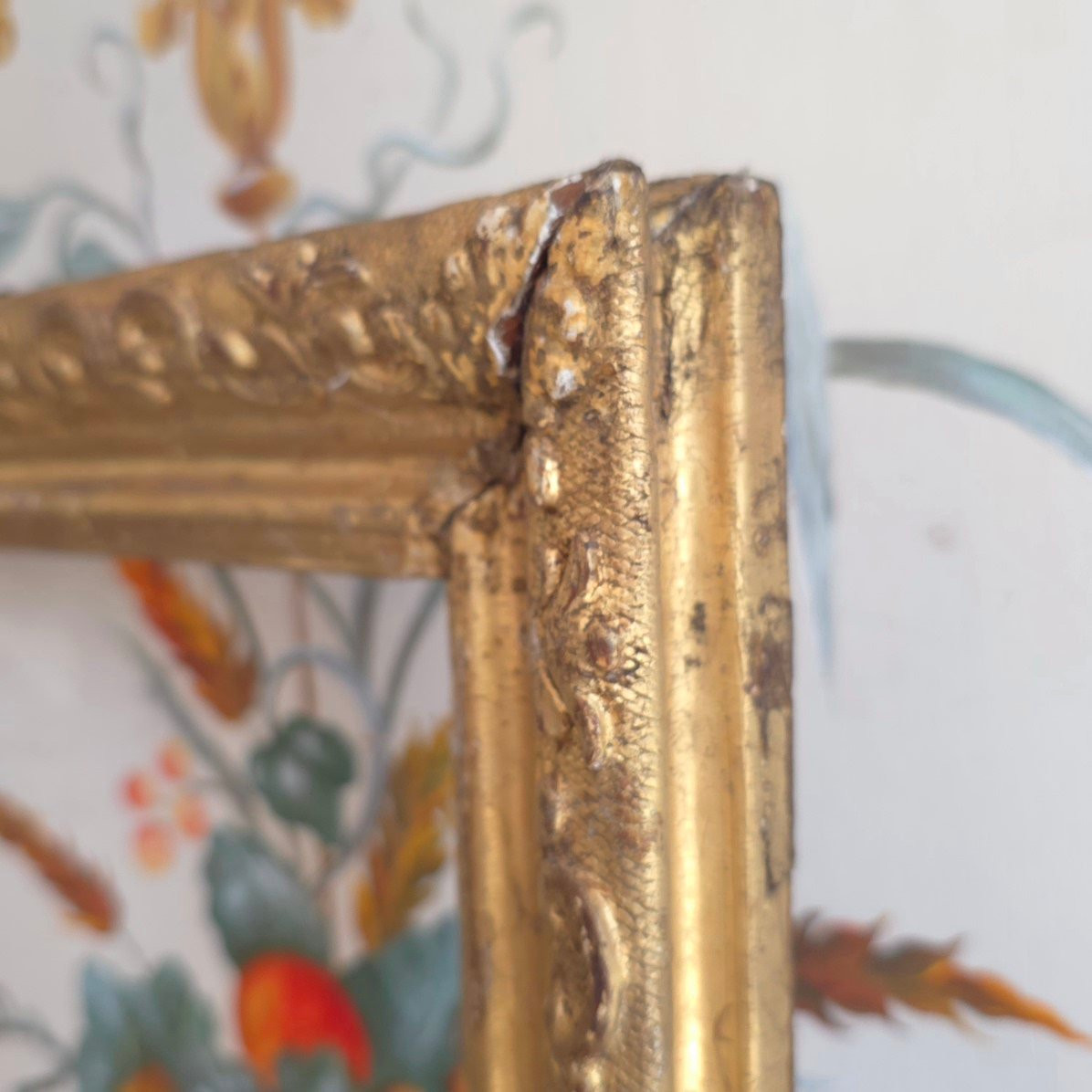 Louis XIV Frame Gilded Wood Rebate: 35.5 X 46 Cm-photo-2