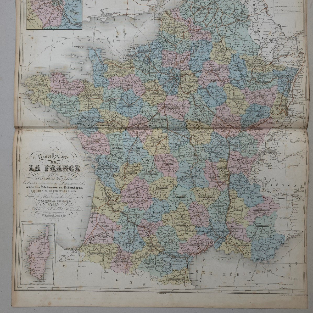 La France Carte De Géographie 1854-photo-3