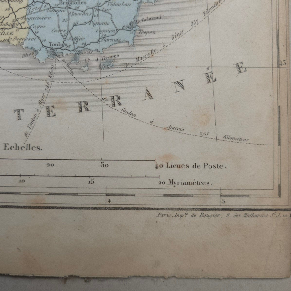 La France Carte De Géographie 1854-photo-1