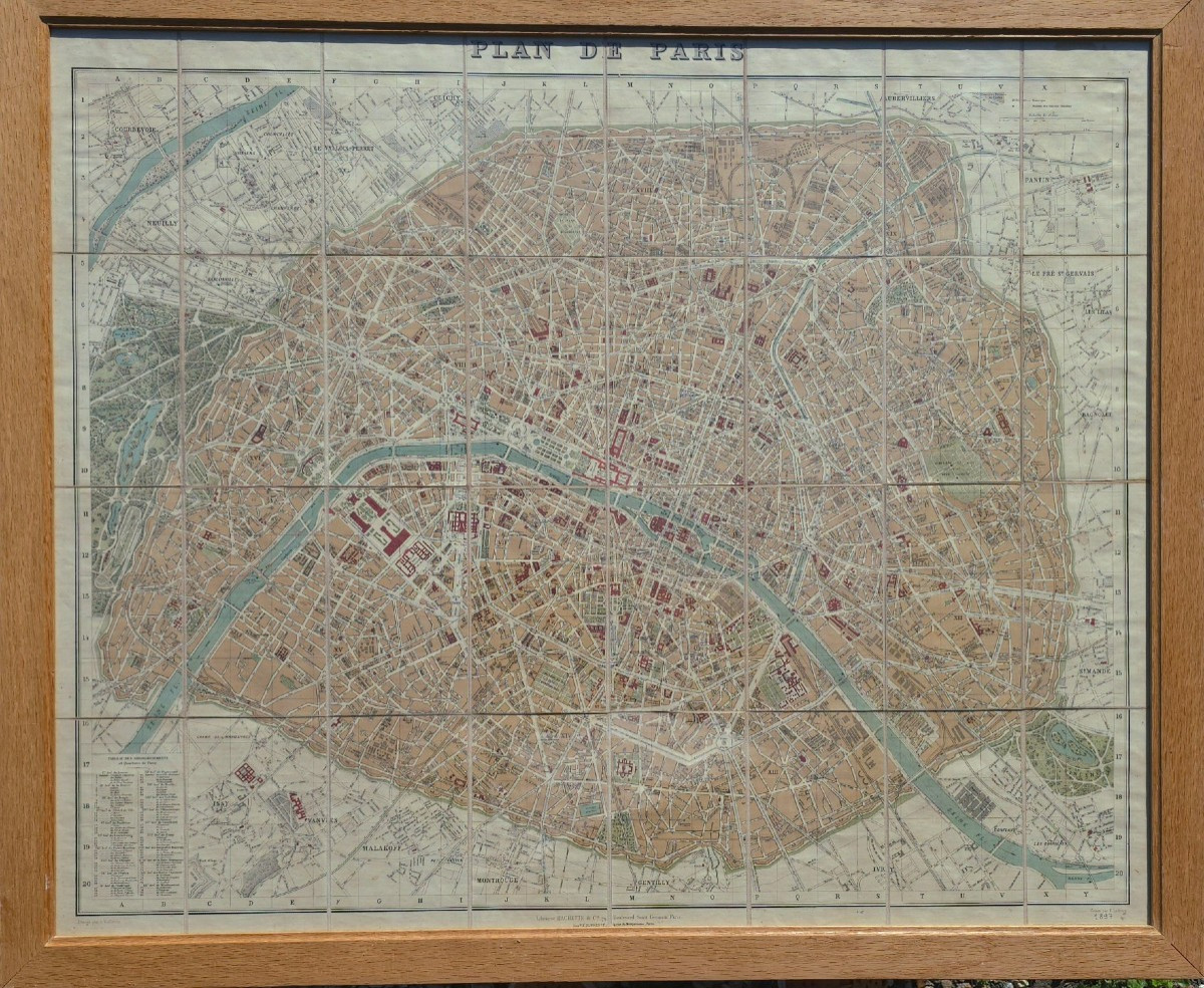 Grand Plan Paris 1897 Lefevre Editions Hachette