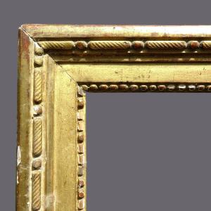 18th Century Baguette Frame Golden Wood Rebate: 53 X 41.5 Cm