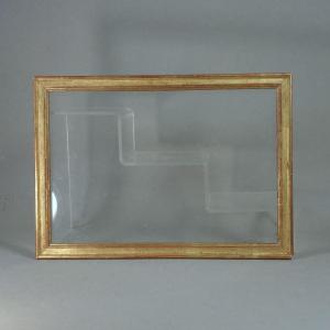 Frame Early 20th Century Golden Wood Louis XVI Style Rabbet: 27.5 X 19 Cm