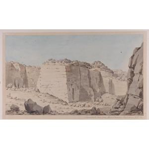 Franz Christian  GAU (1790-1853) Carrière De Gartas Kertassi Nubie 1819  fouilles Archéologie Égypte