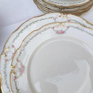 Porcelaine De Limoges Aux Lions De Faïence 6 Assiettes Plates 6 à Dessert 6 à Soupe 