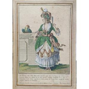 Basset After Meunier Pretty Woman Dress By Diane 18th Century Fashion Print 