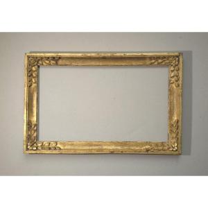 Art Deco Carved Wood Frame Rebate: 23 X 39 Cm