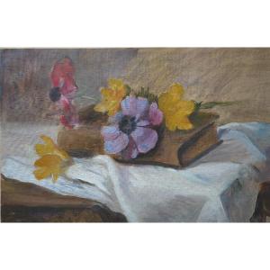 Still Life Anemones Circa 1925