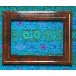 Frame Early 19th Century Mahogany Veneer Brass Fillets Rebate: 25.5 X 36.5 Cm