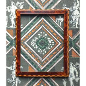 Art-deco Marquetry Frame Rebate: 27 X 29.8 Cm